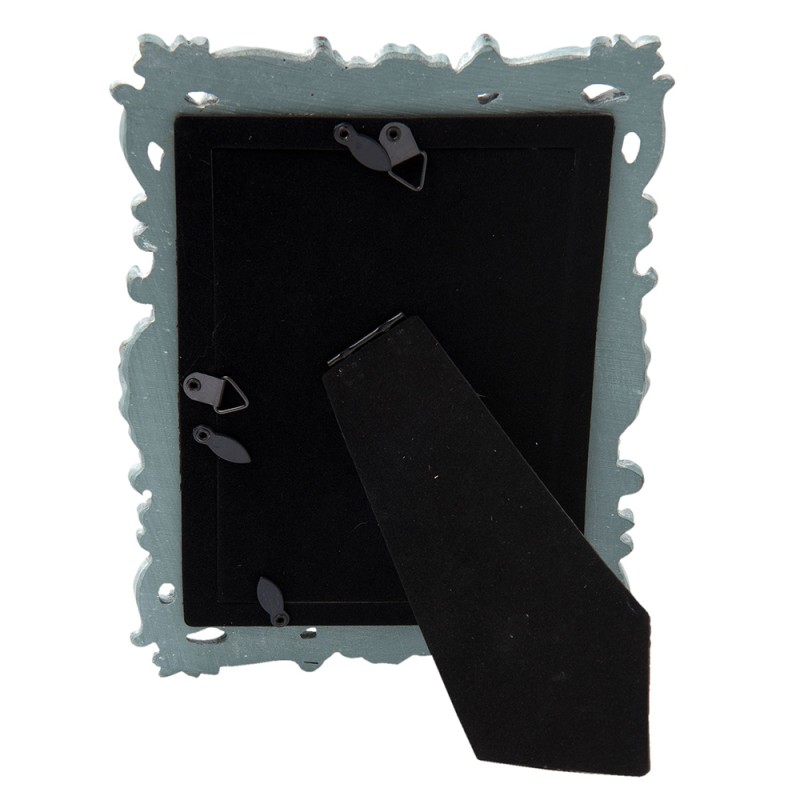 Clayre & Eef Photo Frame 10x15 cm Turquoise Plastic Rectangle