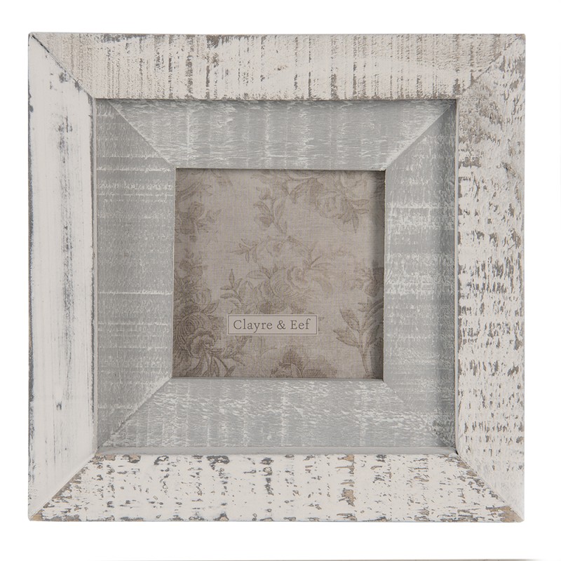 Clayre & Eef Photo Frame 7x7 cm Grey MDF Rectangle