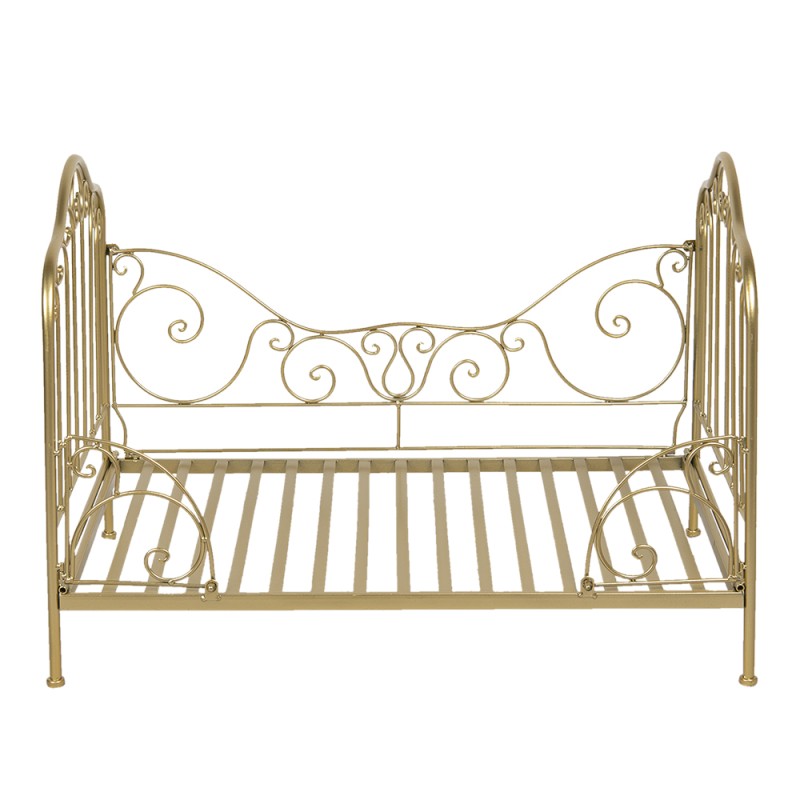 Clayre & Eef Dog Basket 80x53x58 cm Gold colored Iron Rectangle