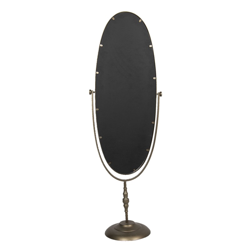Clayre & Eef Spiegel 48x150 cm Goldfarbig Eisen Glas Oval