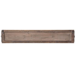Clayre & Eef Wall Coat Rack 5H0364 81*14*15 cm Brown Wood Iron Rectangle
