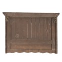 2Clayre & Eef Wall Coat Rack 69x18x49 cm Brown Wood Iron