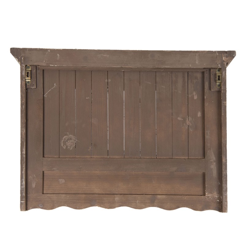 Clayre & Eef Wall Coat Rack 69x18x49 cm Brown Wood Iron