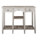Clayre & Eef Table d'appoint 125x40x95 cm Blanc Bois Rectangle