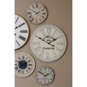 2Clayre & Eef Clock 5KL0135 Ø 60 cm White Wood Round