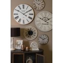 2Clayre & Eef Clock 5KL0135 Ø 60 cm White Wood Round