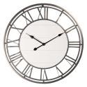 Clayre & Eef Wall Clock Ø 70 cm Grey Wood Metal Round