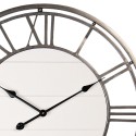 Clayre & Eef Wall Clock Ø 70 cm Grey Wood Metal Round