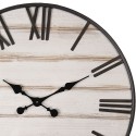Clayre & Eef Wall Clock Ø 70 cm Brown Wood Metal Round