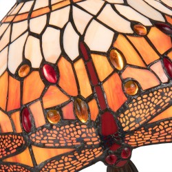 LumiLamp Lampada parete Tiffany Ø 31*47 cm E27/max 1*60W Marrone, Rosso, Giallo  Vetro Colorato  Triangolare