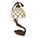 LumiLamp Lampe de table Tiffany 28x20x41 cm Beige Verre