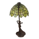 LumiLamp Lampada da tavolo Tiffany 28x20x41 cm Verde Metallo Vetro