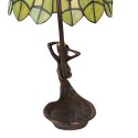 LumiLamp Lampe de table Tiffany 28x20x41 cm Vert Métal Verre