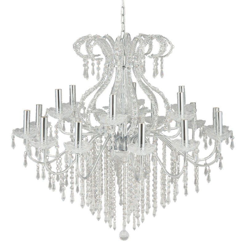 LumiLamp Chandelier Ø 85x71 cm  Silver colored Iron Glass