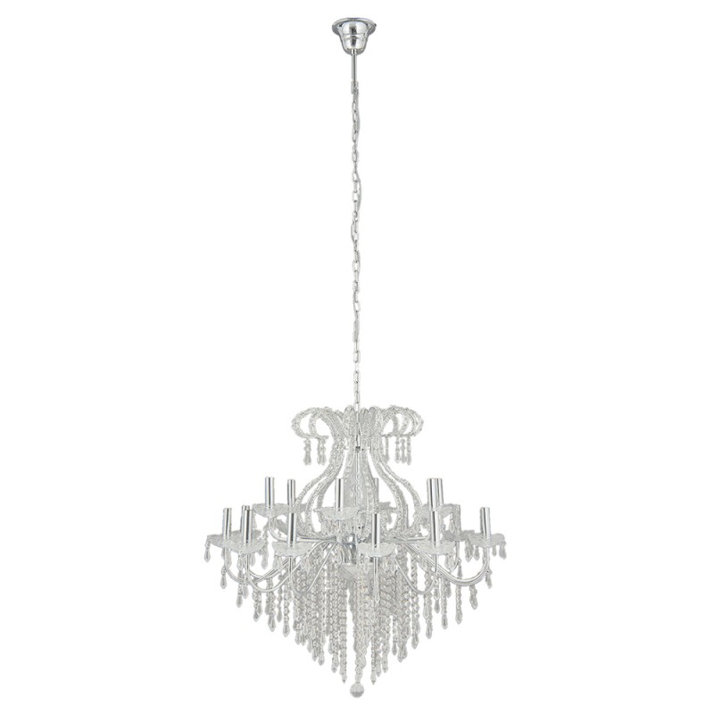 LumiLamp Chandelier Ø 85x71 cm  Silver colored Iron Glass