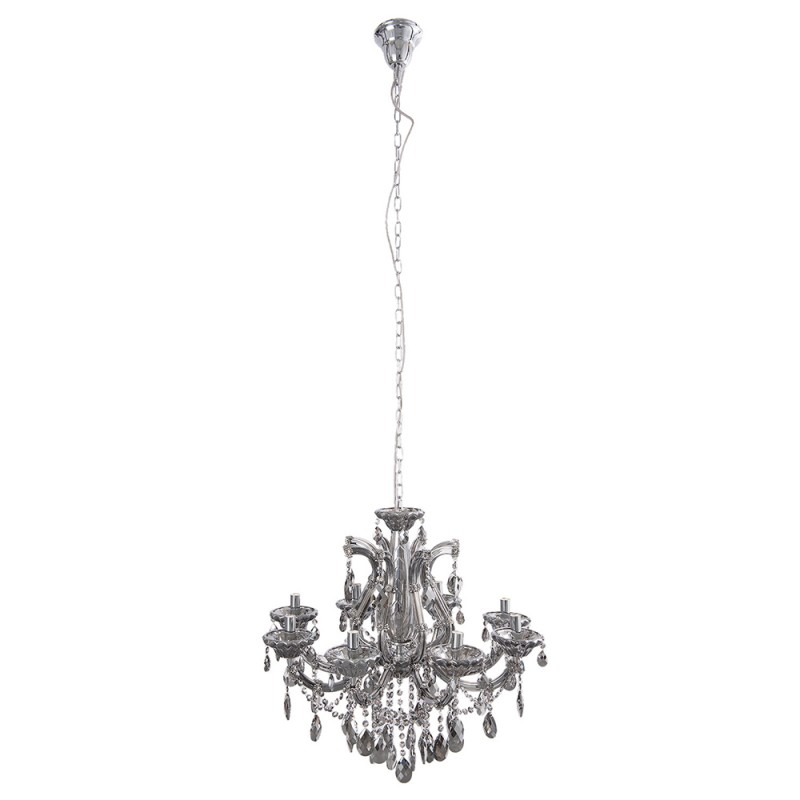 LumiLamp Chandelier Ø 70x60/185 cm Silver colored Iron Glass