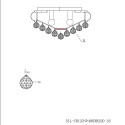 2LumiLamp Plafondlamp  5LL-CR122 40*40*22 cm Transparant Metaal Plafonniere Kroonluchter