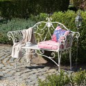 2Clayre & Eef Garden Bench 5Y0292 136*46*96 cm White Iron Rectangle