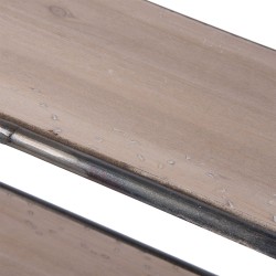 Clayre & Eef Etagere 2 Lagen 57*26*48 cm Braun Holz Metall