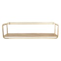 Clayre & Eef Wall Rack 70x13x20 cm Gold colored Metal Rectangle