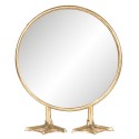 2Clayre & Eef Specchio da Terra 25*9*30 cm Oro Rotondo