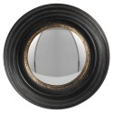 Clayre & Eef Mirror Ø 16 cm Black Plastic Round
