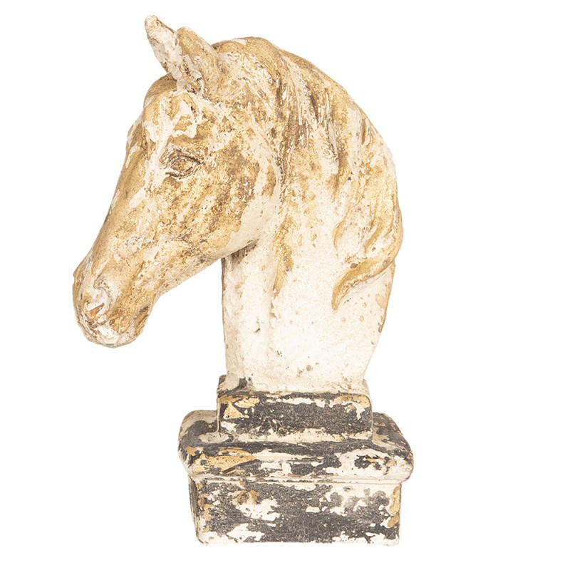 Clayre & Eef Dekoration Pferd 35 cm Beige Polyresin