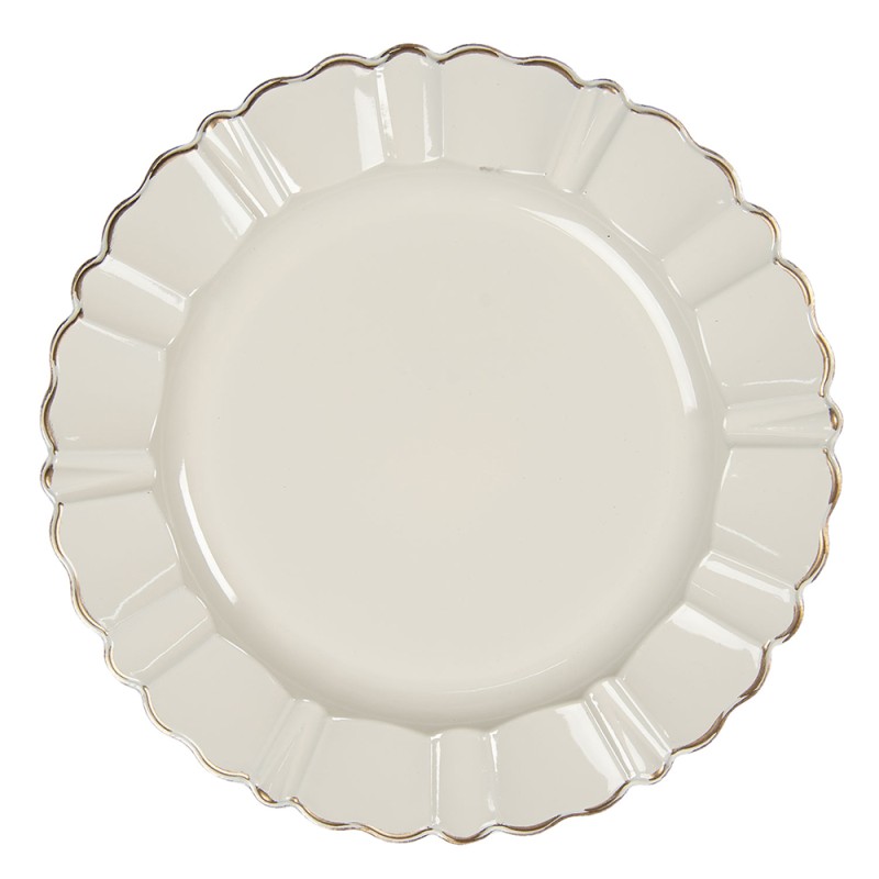 Clayre & Eef Charger Plate Ø 33 cm Beige Plastic Round