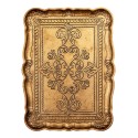 Clayre & Eef Decorative Serving Tray 31x23x2 cm Gold colored Melamine Rectangle