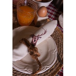 Clayre & Eef Breakfast Plates Ø 21 cm Beige Ceramic