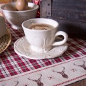 2Clayre & Eef Cup and Saucer 150 ml Beige Ceramic