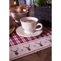 2Clayre & Eef Tazzina da caffè con piattino 150 ml Beige Ceramica
