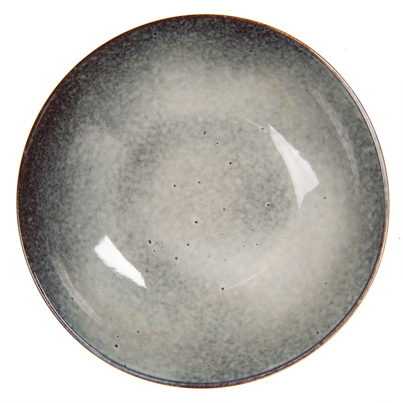 Clayre & Eef Suppenschale 500 ml Grau Keramik Rund