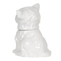 Clayre & Eef Vorratsglas Hund 20x20x26 cm Weiß Keramik