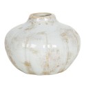 Clayre & Eef Vase Ø 14x11 cm White Ceramic Round