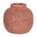 Clayre & Eef Vaso  8 cm Rosso Ceramica Rotondo