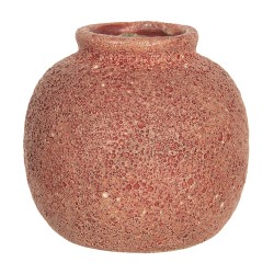 Clayre & Eef Vase 8 cm Red Ceramic Round