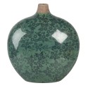 Clayre & Eef Vase 29x13x31 cm Grün Keramik Oval Blumen