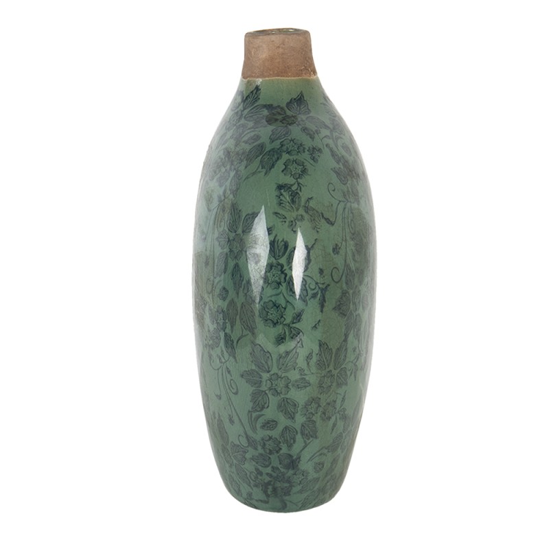Clayre & Eef Vase 23x11x26 cm Grün Keramik Oval