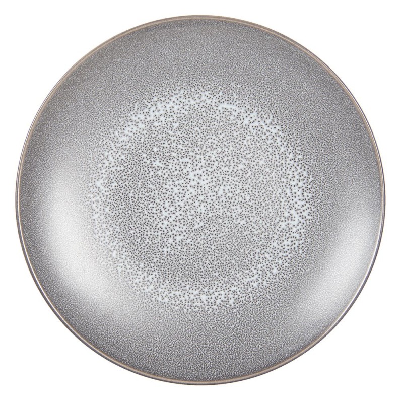 Clayre & Eef Speiseteller Ø 27 cm Grau Keramik