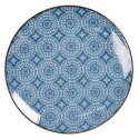 Clayre & Eef Frühstücksteller Ø 21 cm Blau Keramik Rund