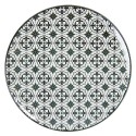 Clayre & Eef Dinner Plate Ø 26 cm Black White Ceramic Round