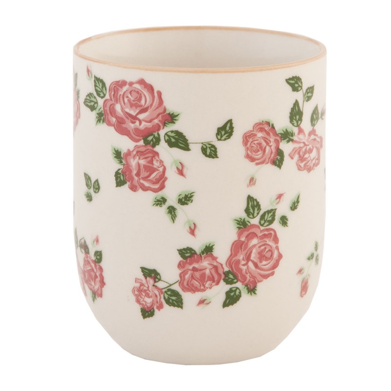 Clayre & Eef Mug 100 ml Pink Porcelain Rund