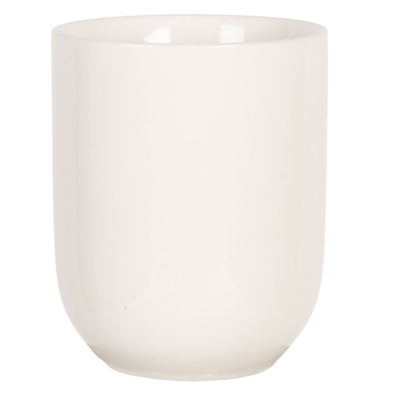 Clayre & Eef Mug 100 ml Blanc Porcelaine Rond