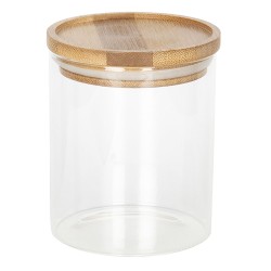 Clayre & Eef Glass Jar Ø 8*10 cm Transparent Glass
