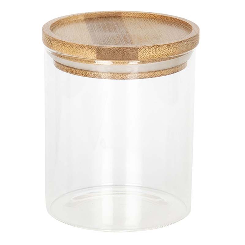 Clayre & Eef Storage Jar Ø 8x10 cm Glass Round