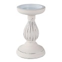 2Clayre & Eef Candle Holder Ø 11*17 cm White Wood