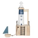 Clayre & Eef Decoration Lighthouse 11x7x27 cm Brown Wood Rectangle