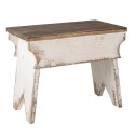 Clayre & Eef Plant Table 47x29x38 cm White Brown Wood Rectangle