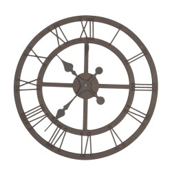Clayre & Eef Clock Ø 50 cm Brown Iron